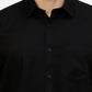 Black Solid Smart Fit Semi Casual Shirt | Greenfibre