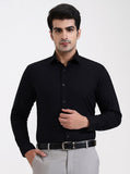 Black Solid Slim Fit Party Wear Shirt | Greenfibre