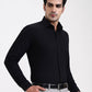 Black Solid Slim Fit Party Wear Shirt | Greenfibre