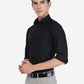 Black Solid Slim fit Party Wear Shirt | Greenfibre