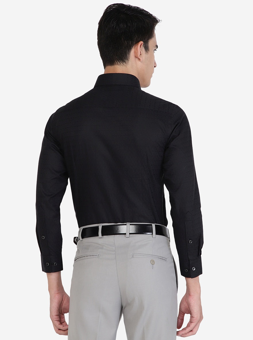 Black Solid Slim fit Party Wear Shirt | Greenfibre