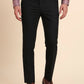 Black Solid Slim Fit Formal Trouser | Greenfibre