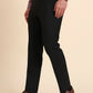 Black Solid Slim Fit Formal Trouser | Greenfibre