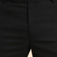 Black Solid Slim Fit Formal Trouser | Greenfibre