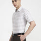 White Checked Regular Fit Formal Shirt | Greenfibre