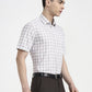 White Checked Regular Fit Formal Shirt | Greenfibre