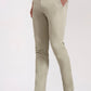 Light Grey Pista Solid Super Slim Fit Casual Trouser | Greenfibre