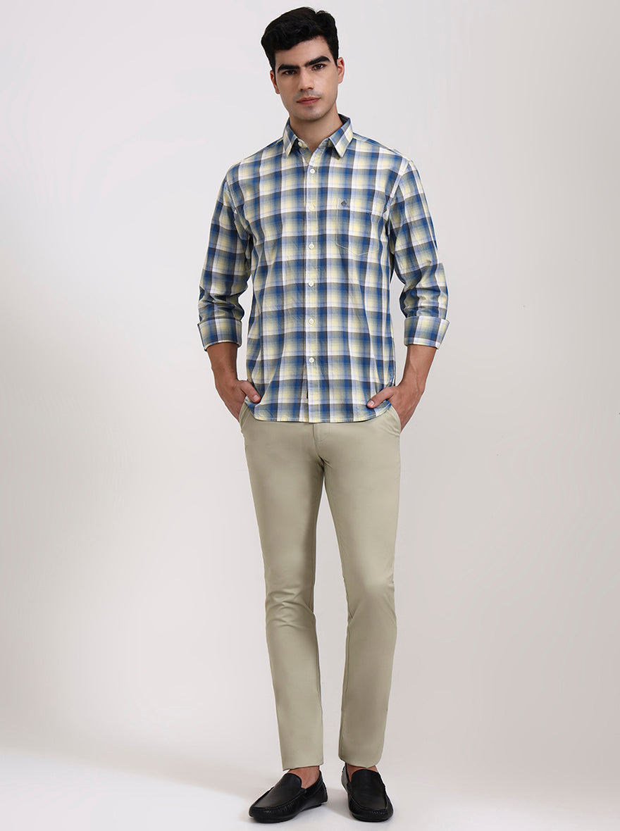 Light Grey Pista Solid Super Slim Fit Casual Trouser | Greenfibre