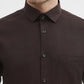 Dark Brown Solid Slim Fit Party Wear Shirt | Greenfibre