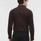 Dark Brown Solid Slim Fit Party Wear Shirt | Greenfibre