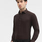 Dark Brown Solid Slim Fit Party Wear Shirt | Greenfibre
