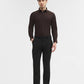 Dark Brown Solid Slim Fit Party Wear Shirt | Greenfibre