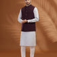 Wine Solid Waist Coat | Greenfibre