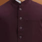 Wine Solid Waist Coat | Greenfibre