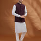 Wine Solid Waist Coat | Greenfibre