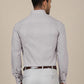 Light Grey Printed Slim Fit Formal Shirt | Greenfibre