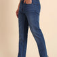 Mid Blue Washed Straight Fit Jeans | Greenfibre