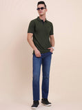 Light Denim Blue Solid Narrow Fit Jeans | Greenfibre