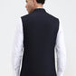 Black Solid Regular Fit Waistcoat  | Greenfibre