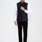 Black Solid Regular Fit Waistcoat  | Greenfibre