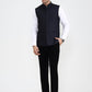 Black Solid Regular Fit Waistcoat  | Greenfibre
