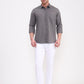 Grey Solid Slim Fit Casual Shirt | Greenfibre