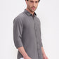 Grey Solid Slim Fit Casual Shirt | Greenfibre