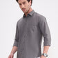 Grey Solid Slim Fit Casual Shirt | Greenfibre