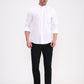 White Solid Slim Fit Casual Shirt | Greenfibre