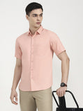 Orange Solid Slim Fit Casual Shirt | Greenfibre