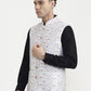 Sea Green Printed  Waistcoat | Greenfibre
