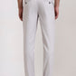 Light Grey Striped Neo Fit Casual Trouser | Greenfibre