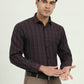 Purple Checked Regular Fit Formal Shirt | Greenfibre
