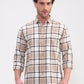Beige Checked Casual Shirt | Greenfibre