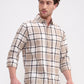 Beige Checked Casual Shirt | Greenfibre