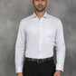 White Printed Slim Fit Formal Shirt | GreenFibre