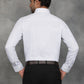 White Printed Slim Fit Formal Shirt | GreenFibre