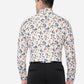 White & Red Printed Slim Fit Party Wear Shirt | Greenfibre