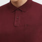 Wine Solid Slim Fit Polo T-Shirt | Greenfibre