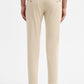 Beige Solid Super Slim Fit Casual Trouser | Greenfibre