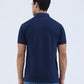 Indigo Blue Solid Regular Fit Polo T-Shirt | Greenfibre