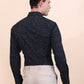 Grey Printed Slim Fit Party Wear Shirt | Greenfibre