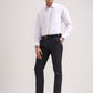 Grey Solid Slim Fit Formal Trouser | Greenfibre