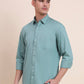 Sea Green Solid Smart Fit Semi Casual Shirt | Greenfibre
