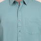 Sea Green Solid Smart Fit Semi Casual Shirt | Greenfibre