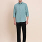 Sea Green Solid Smart Fit Semi Casual Shirt | Greenfibre