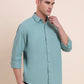 Sea Green Solid Smart Fit Semi Casual Shirt | Greenfibre
