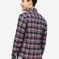 Aurora Red Checked Slim Fit Casual Shirt | Greenfibre