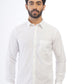 White Solid Slim Fit Casual Shirt | Greenfibre