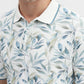 White Printed Slim Fit Polo T-Shirt | Greenfibre